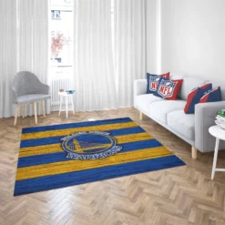 Ultimate Basketball Team Golden State Warriors Logo Rug 2