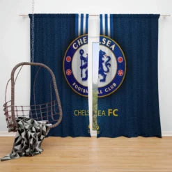Ultimate Chelsea Club Logo Window Curtain