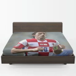 Ultimate Croation Soccer Player Luka Modric Fitted Sheet 1