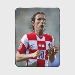 Ultimate Croation Soccer Player Luka Modric Fleece Blanket 1