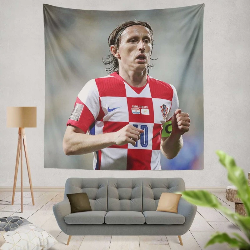 Ultimate Croation Soccer Player Luka Modric Tapestry