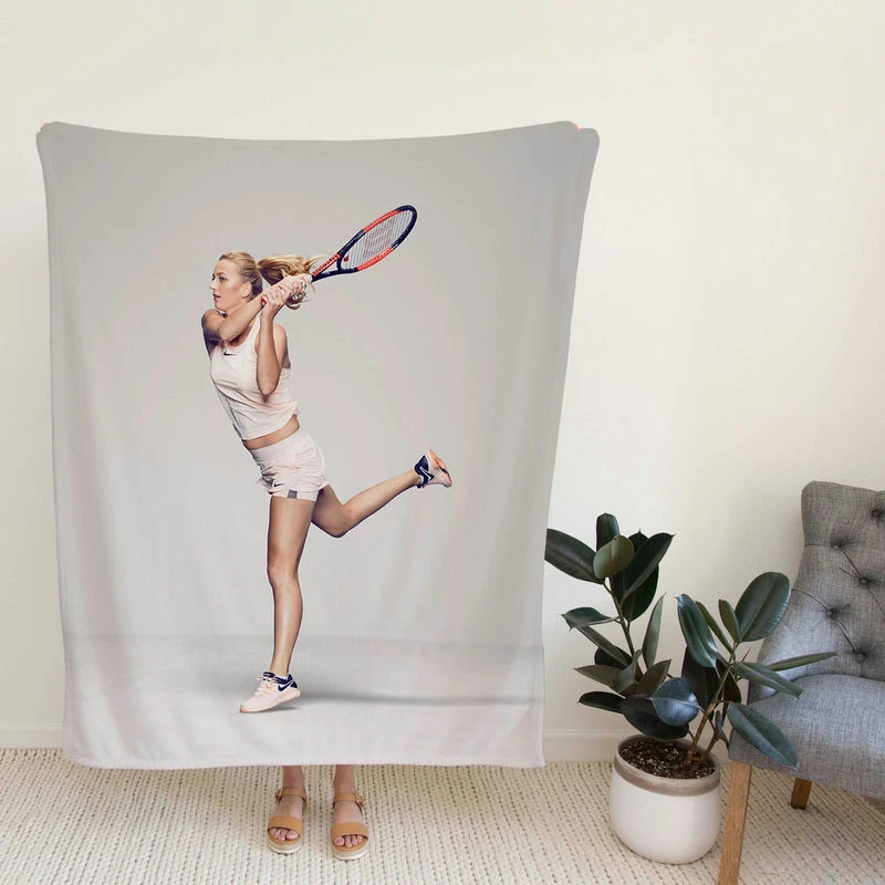 Ultimate Czech Tennis Player Petra Kvitova Fleece Blanket