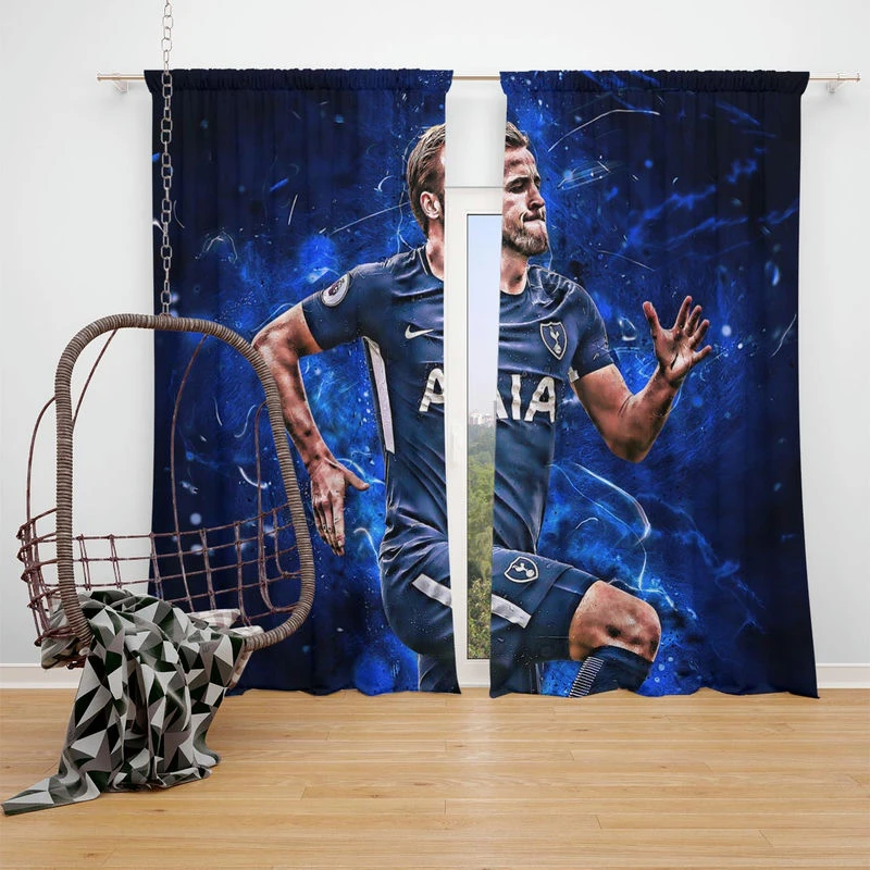 Ultimate English Player Harry Kane Window Curtain