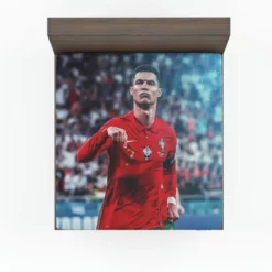 Ultimate Forward Football Player Cristiano Ronaldo Fitted Sheet