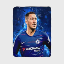 Ultimate Midfield Soccer Player Eden Hazard Fleece Blanket 1