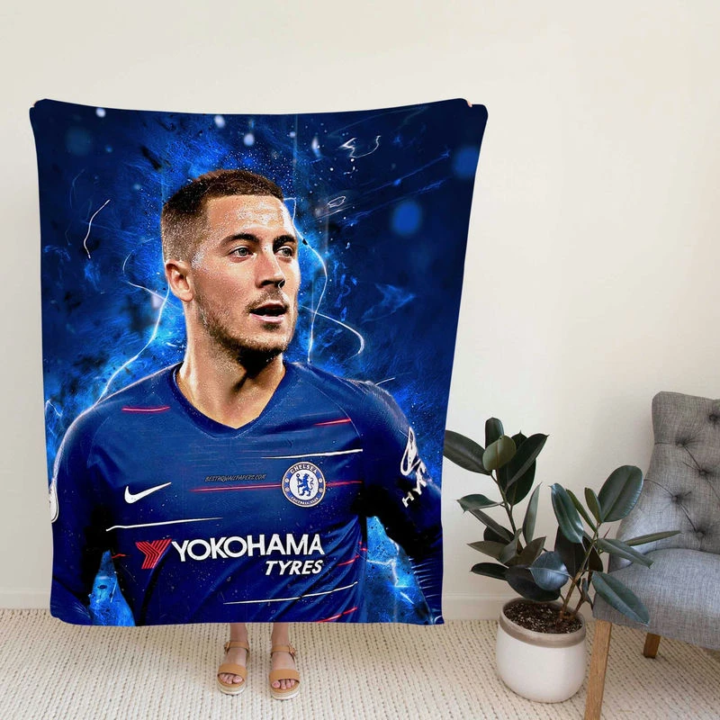 Ultimate Midfield Soccer Player Eden Hazard Fleece Blanket