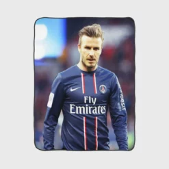 Ultimate PSG Football Player David Beckham Fleece Blanket 1