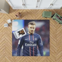 Ultimate PSG Football Player David Beckham Rug