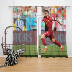 Ultimate Portuguese Cristiano Ronaldo Window Curtain