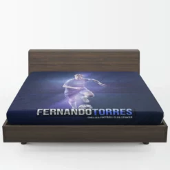 Ultimate Spanish Soccer Player Fernando Torres Fitted Sheet 1