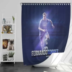 Ultimate Spanish Soccer Player Fernando Torres Shower Curtain