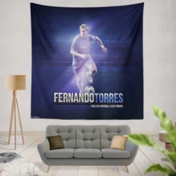 Ultimate Spanish Soccer Player Fernando Torres Tapestry