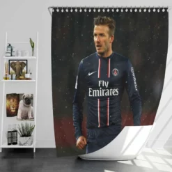 Unique Midfield Football Player David Beckham Shower Curtain