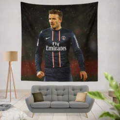 Unique Midfield Football Player David Beckham Tapestry