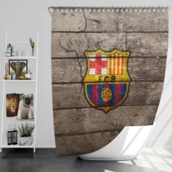 Unique Playing Style Club FC Barcelona Shower Curtain