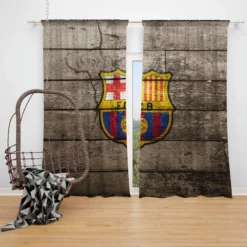 Unique Playing Style Club FC Barcelona Window Curtain