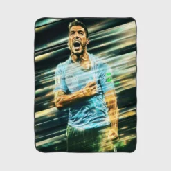 Urugua National Football Player Luis Suarez Fleece Blanket 1