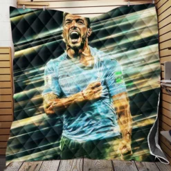 Urugua National Football Player Luis Suarez Quilt Blanket