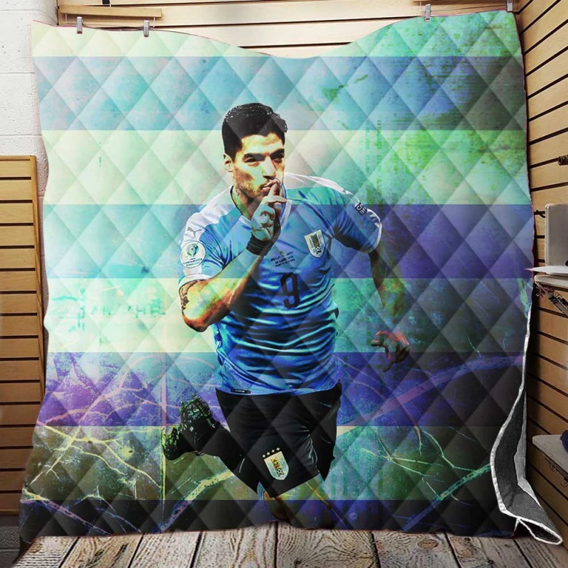 Uruguayan professional football Player Luis Suarez Quilt Blanket