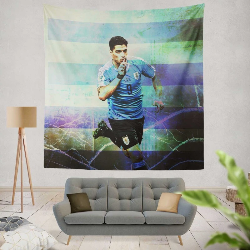 Uruguayan professional football Player Luis Suarez Tapestry