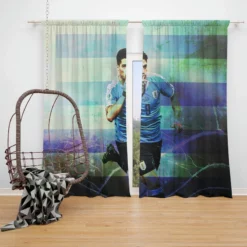 Uruguayan professional football Player Luis Suarez Window Curtain