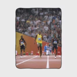 Usain Bolt Jamaican Greatest Sprinter Fleece Blanket 1