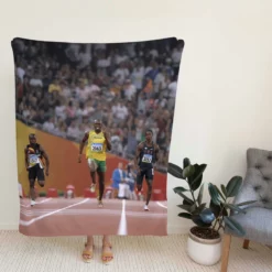 Usain Bolt Jamaican Greatest Sprinter Fleece Blanket