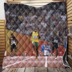 Usain Bolt Jamaican Greatest Sprinter Quilt Blanket