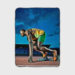 Usain Bolt Olympic Gold Medalist Fleece Blanket 1