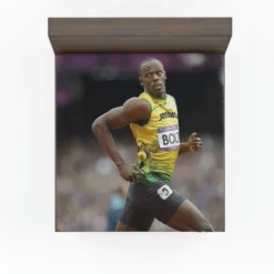 Usain Bolt Successful Sprinter Fitted Sheet
