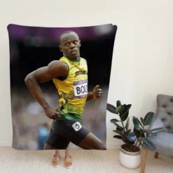 Usain Bolt Successful Sprinter Fleece Blanket