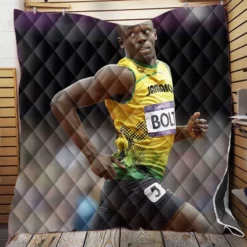 Usain Bolt Successful Sprinter Quilt Blanket