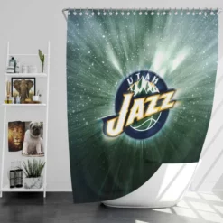 Utah Jazz American Basketball Team Shower Curtain