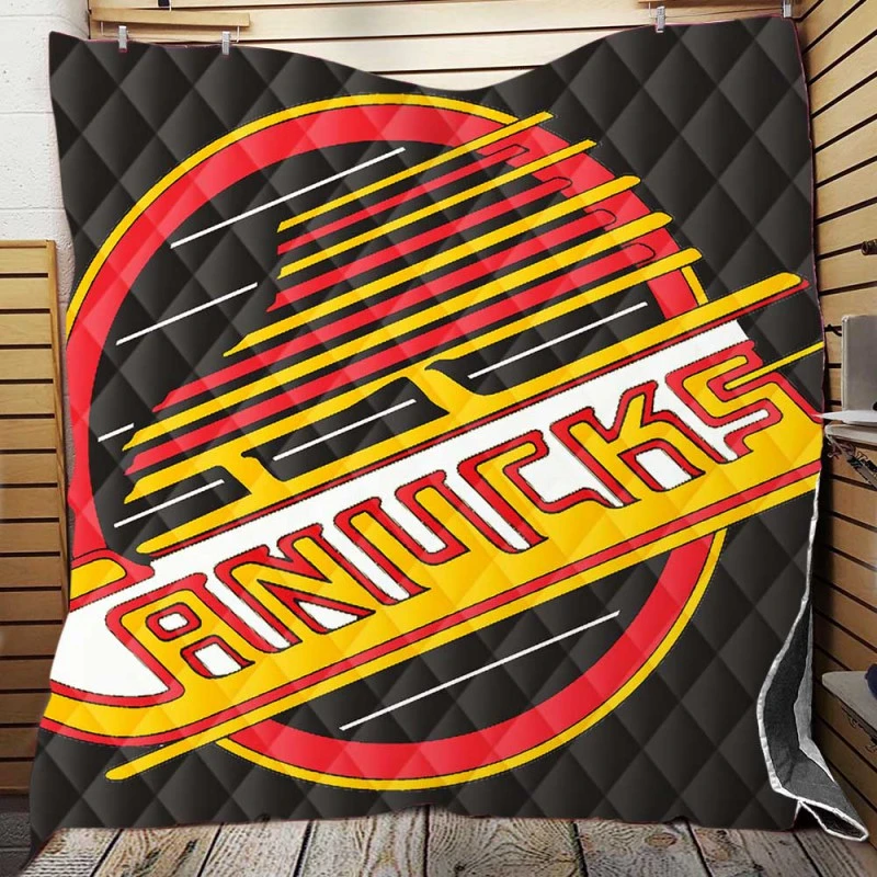 Vancouver Canucks Logo Quilt Blanket