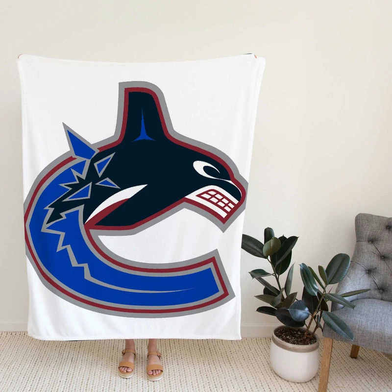 Vancouver Canucks Professional Ice Hockey Fleece Blanket