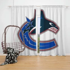 Vancouver Canucks Professional Ice Hockey Window Curtain