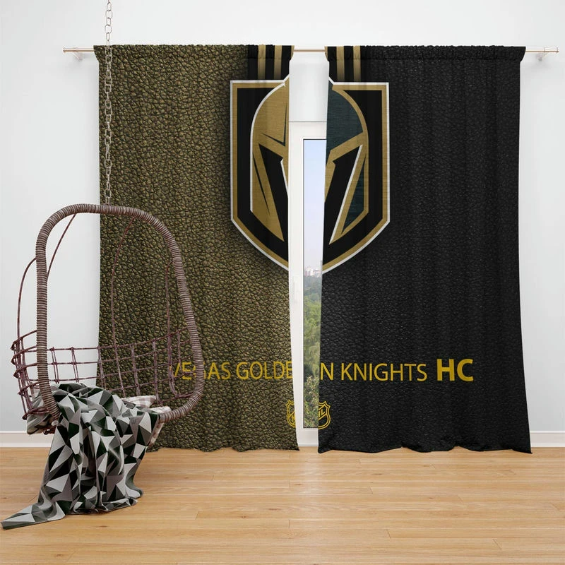 Vegas Golden Knights Professional Ice Hockey Team Window Curtain