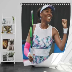Venus Williams American Professional Tennis Player Shower Curtain