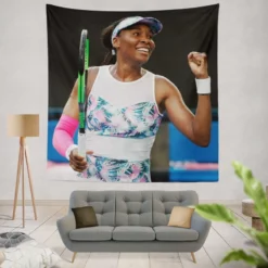 Venus Williams American Professional Tennis Player Tapestry