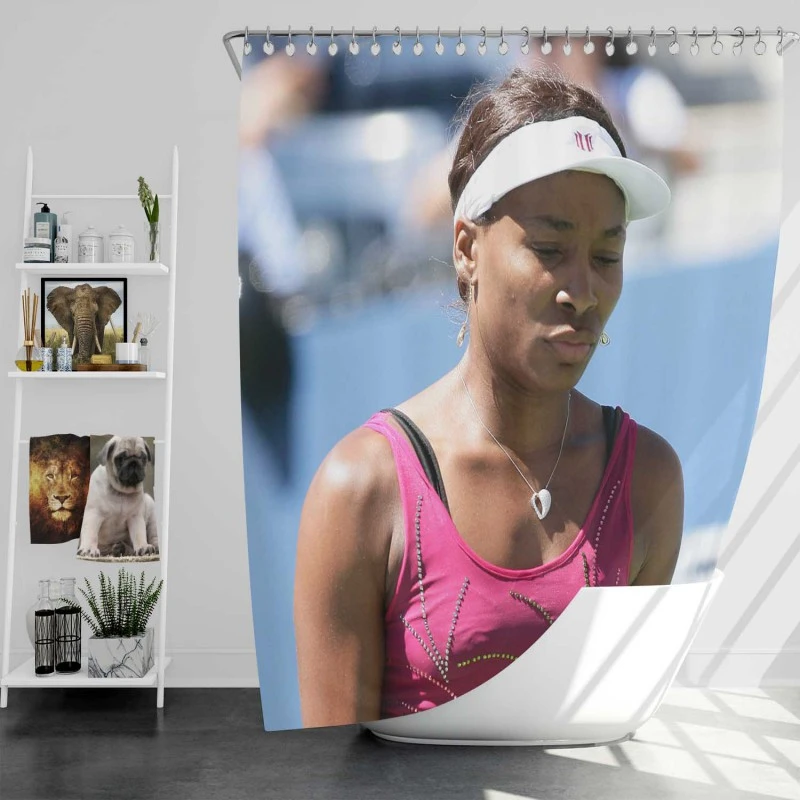 Venus Williams Excellent Tennis Player Shower Curtain