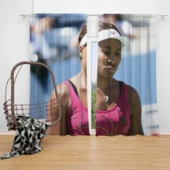 Venus Williams Excellent Tennis Player Window Curtain
