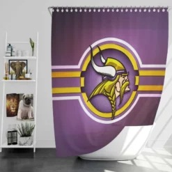 Vikings Energetic NFL American Football Club Shower Curtain