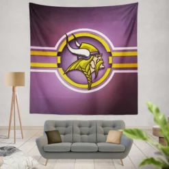 Vikings Energetic NFL American Football Club Tapestry