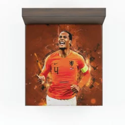 Virgil van Dijk  Holland Football Captain Fitted Sheet