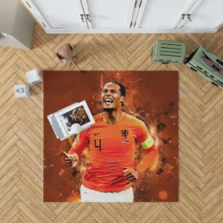 Virgil van Dijk  Holland Football Captain Rug