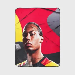 Virgil van Dijk Popular Soccer Player Fleece Blanket 1