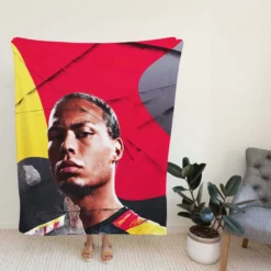 Virgil van Dijk Popular Soccer Player Fleece Blanket