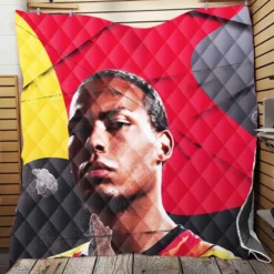 Virgil van Dijk Popular Soccer Player Quilt Blanket