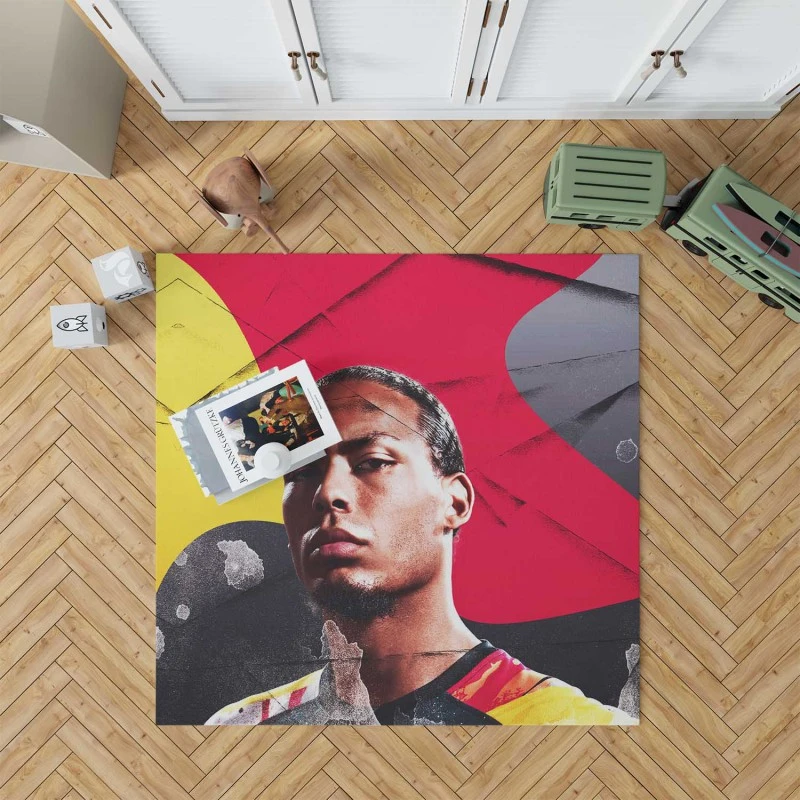 Virgil van Dijk Popular Soccer Player Rug