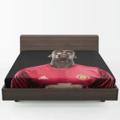 Vivacious United Football Player Paul Pogba Fitted Sheet 1